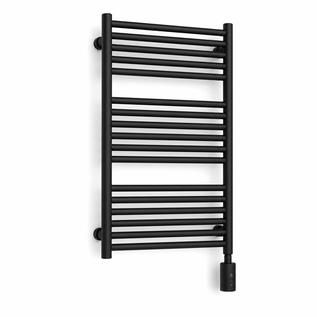 BEMM ChaCha NOW EK — elektrischer Badheizkörper in Schwarz Samtmatt, 400 W, 1000 × 560 mm